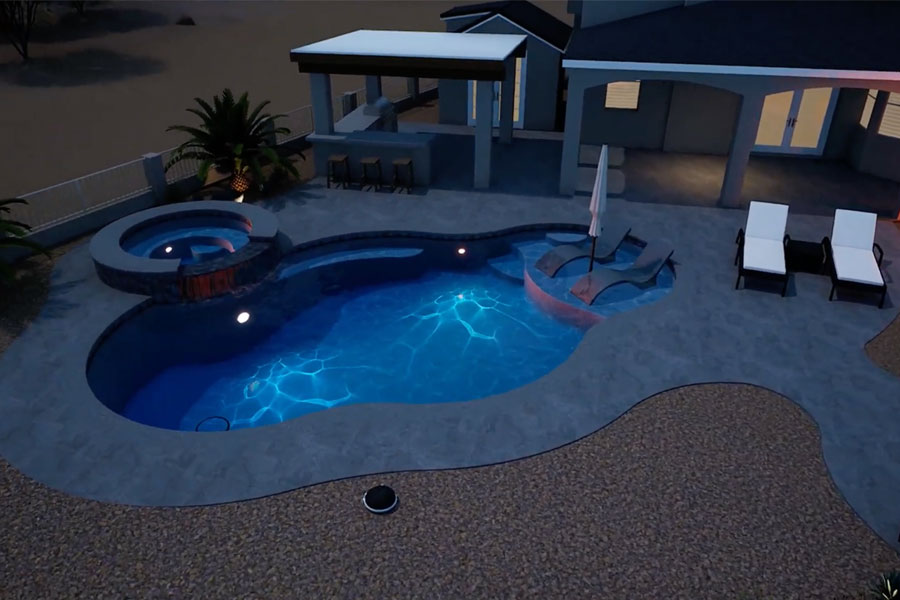 3D rendering of a pool in Tucson