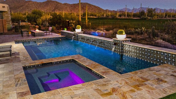 Image of an Arizona pool design example performed by Southern Arizona Pools