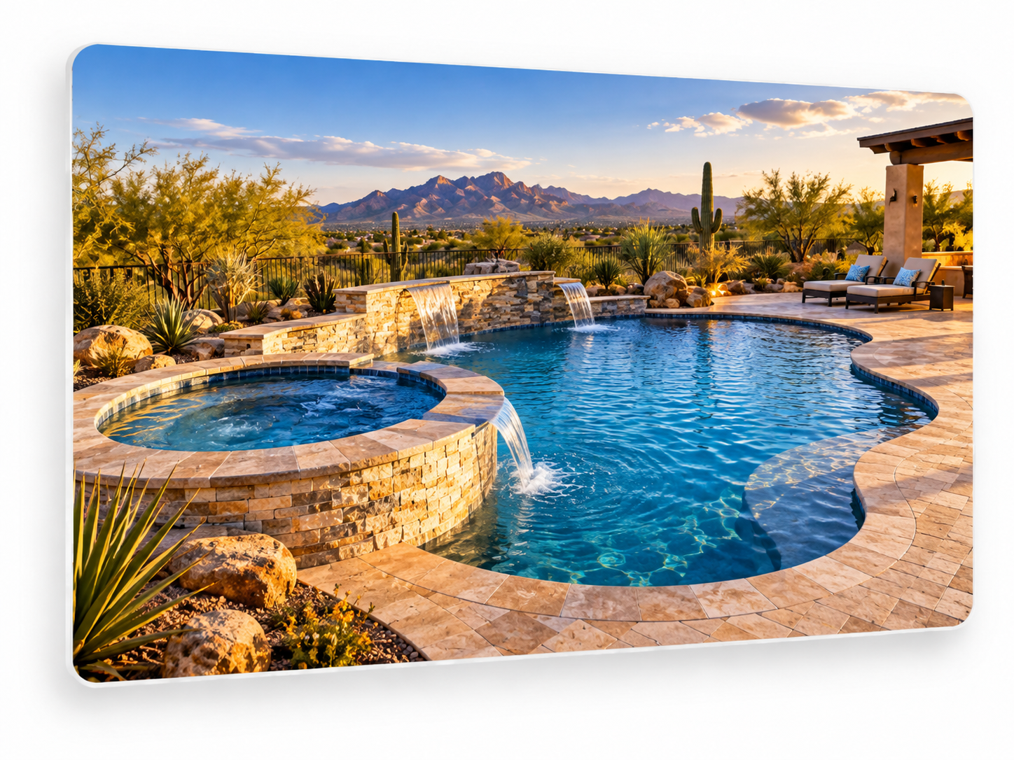 Freeform pools in Tucson by Southern Arizona Pools
