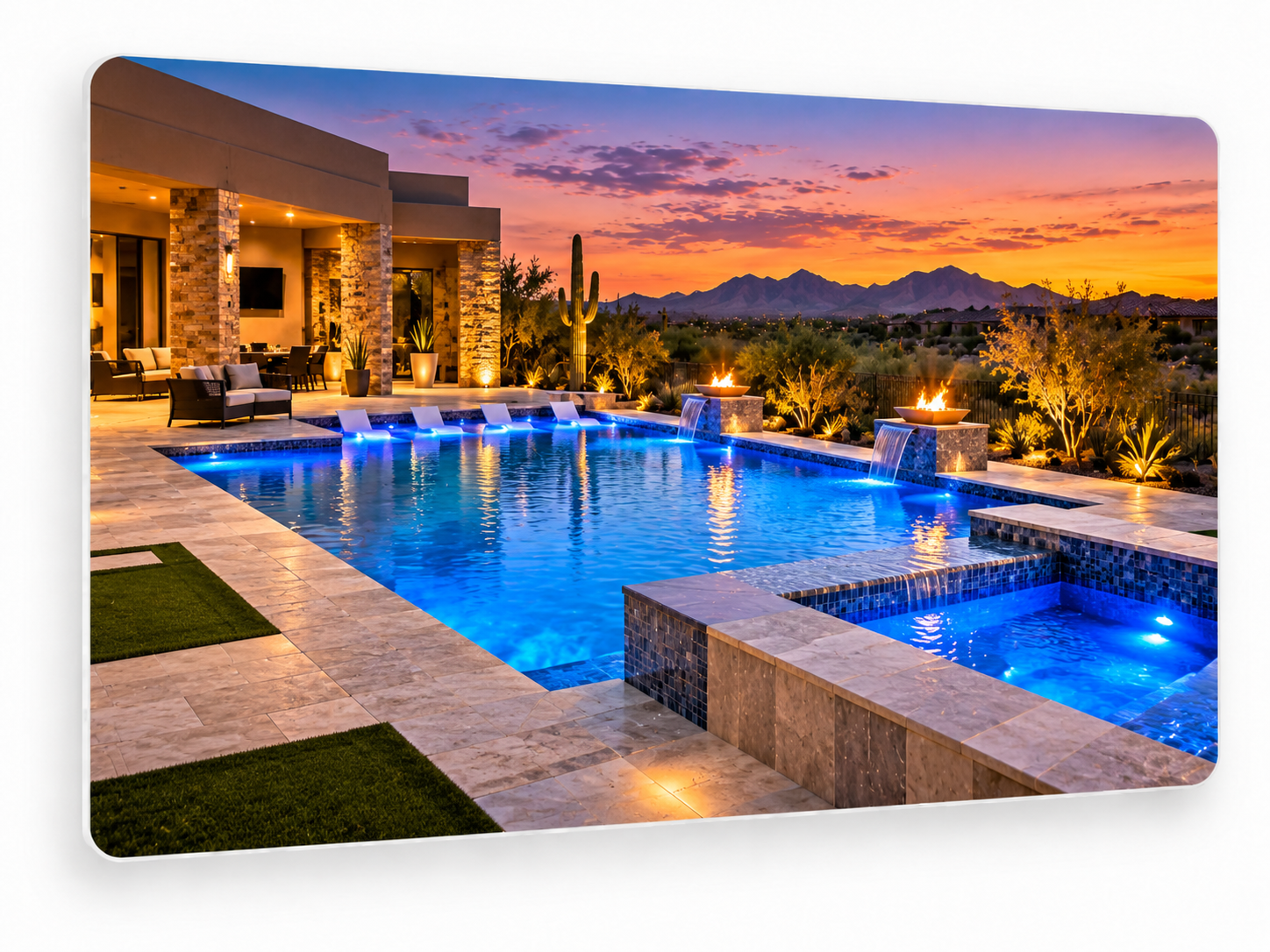 Geometric pools in Tucson by Southern Arizona Pools
