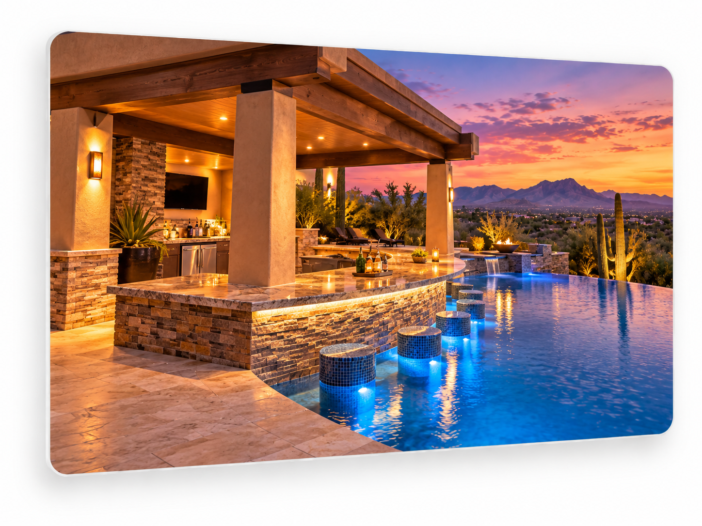 Swim up bar pools in Tucson by Southern Arizona Pools